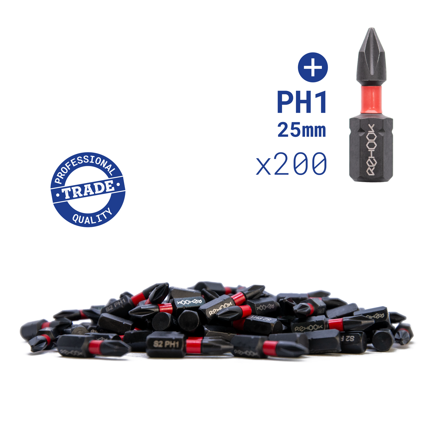 Reload PH1 25mm Impact Driver Tool Bits 200x Bulk Trade Discount