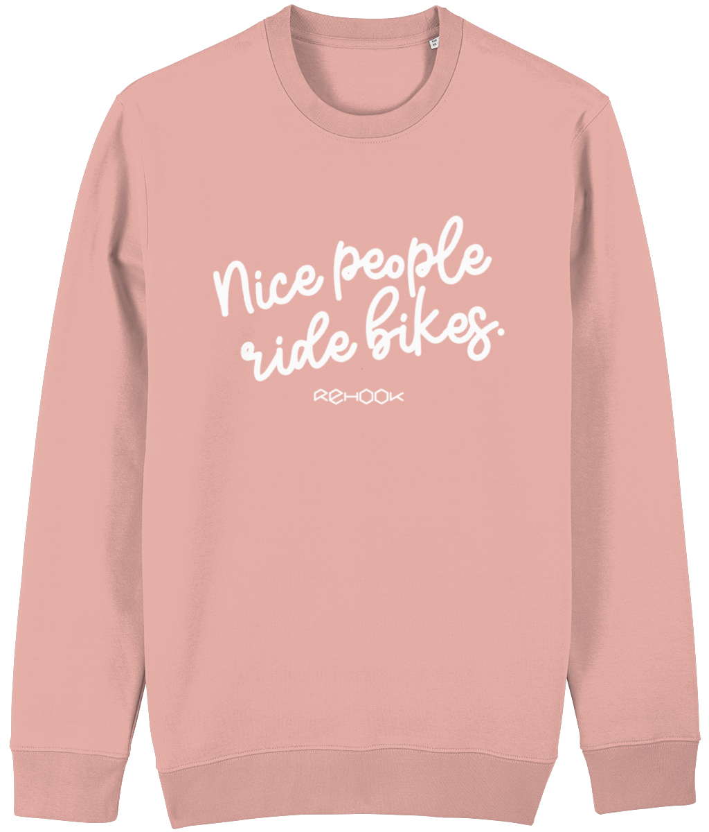 Rehook Nice People Ride Bikes Men's Post-Ride Sweatshirt