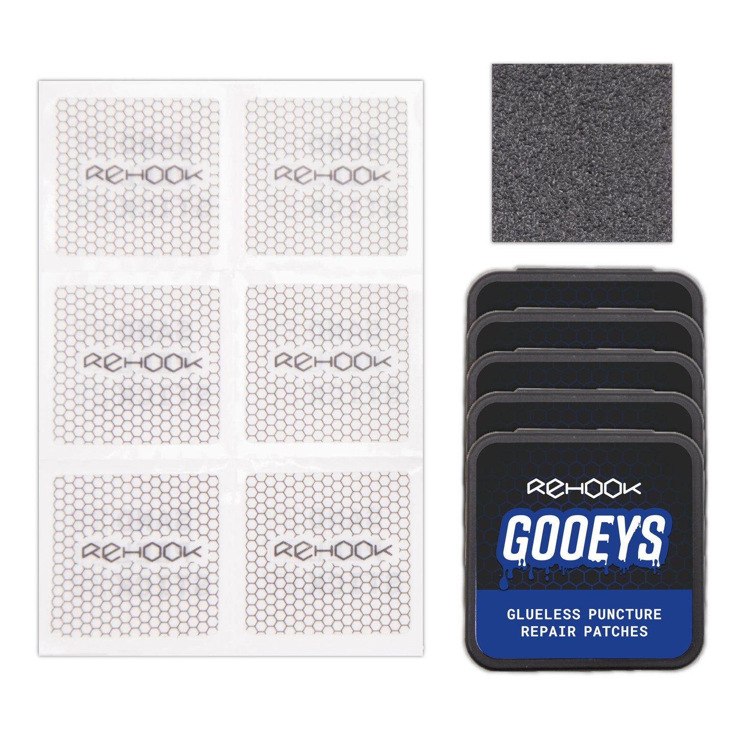 Rehook Gooeys Glueless Puncture Repair Patches