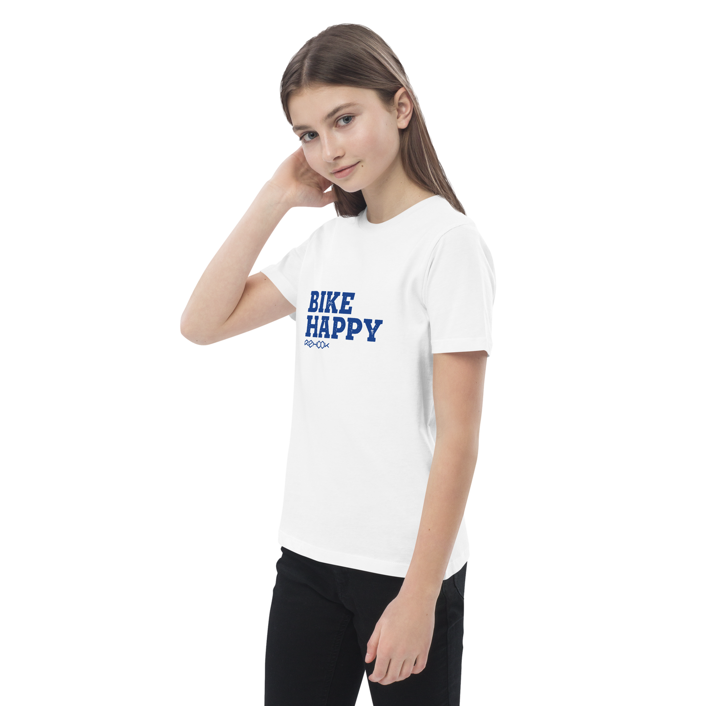 Rehook Bike Happy Kids Unisex Tee - White