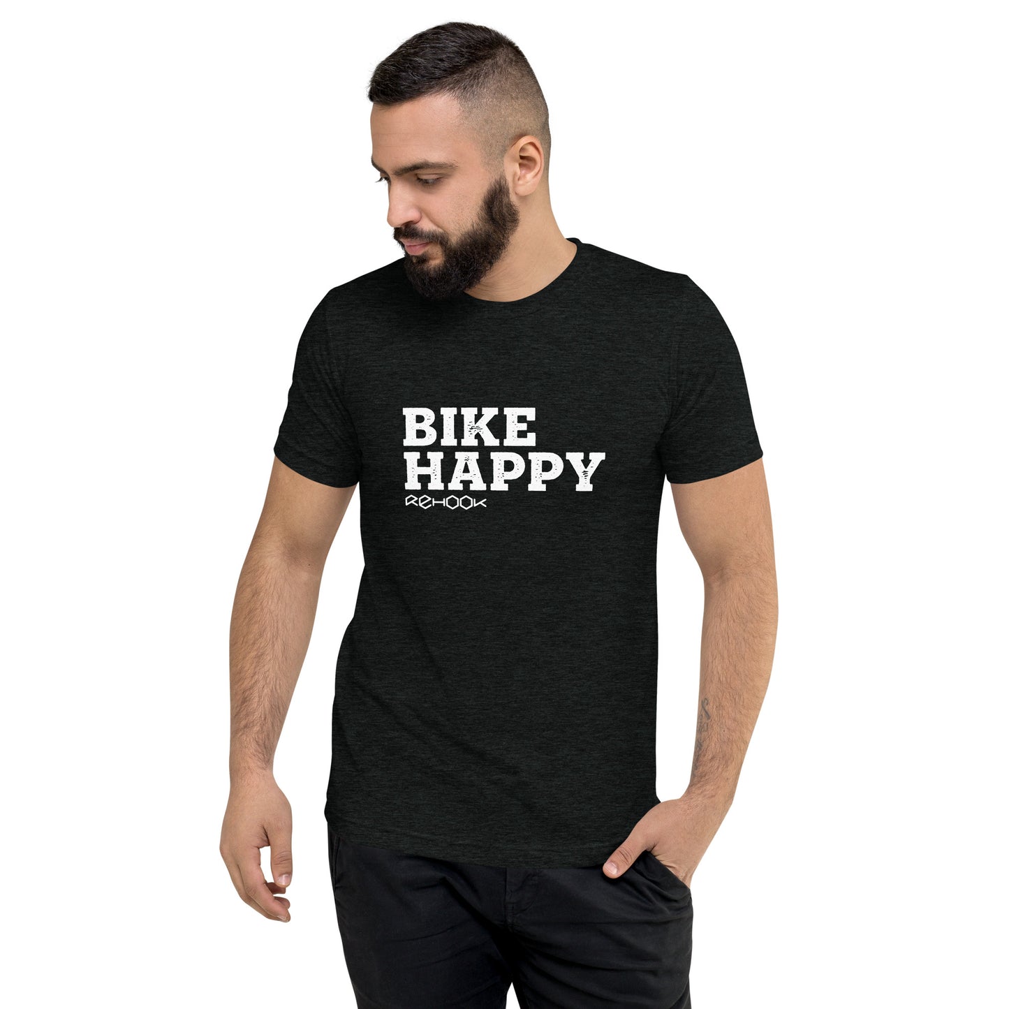 Rehook Bike Happy Men's Tri-Blend Tee