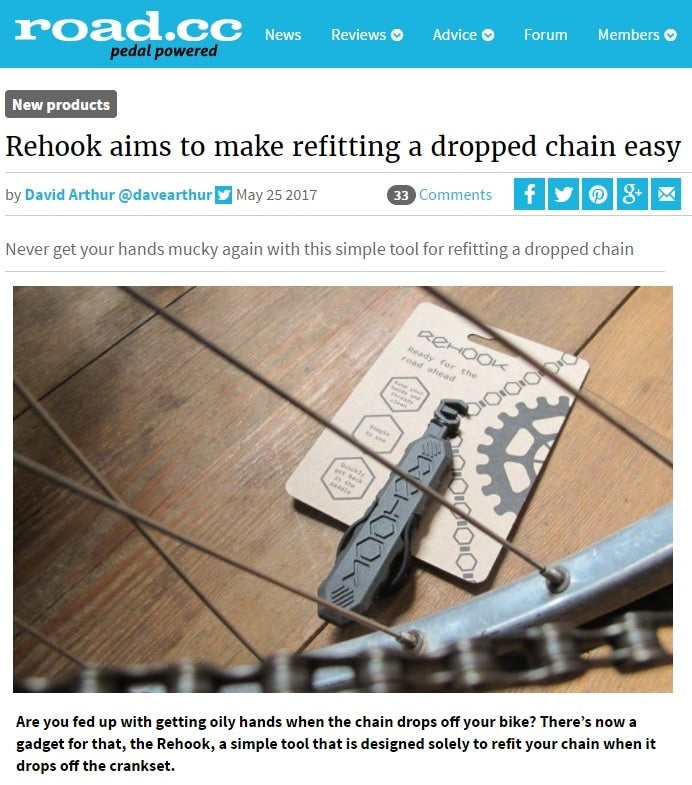 Road.cc News - Rehook Aims to Make Refitting a Dropped Chain Easy