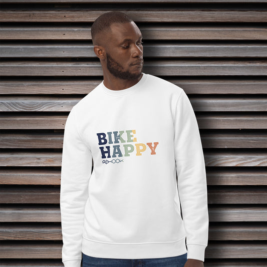 Bike Happy Pastel Men's Post-Ride Sweatshirt - White