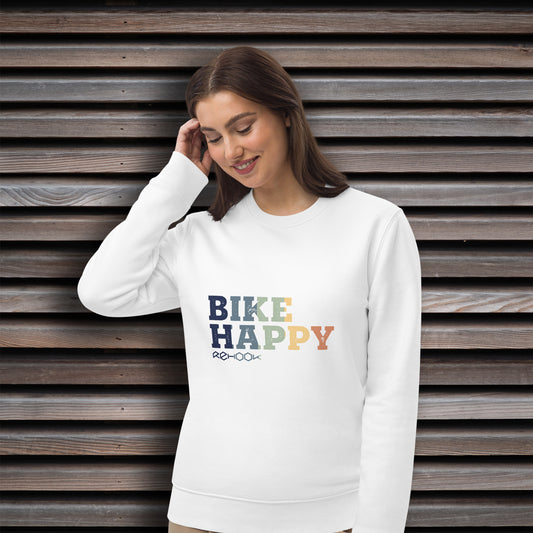 Bike Happy Pastel Women's Post-Ride Sweatshirt - White