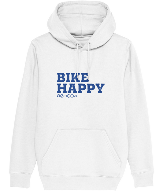 Rehook Bike Happy Men's Workshop Hoodie - White