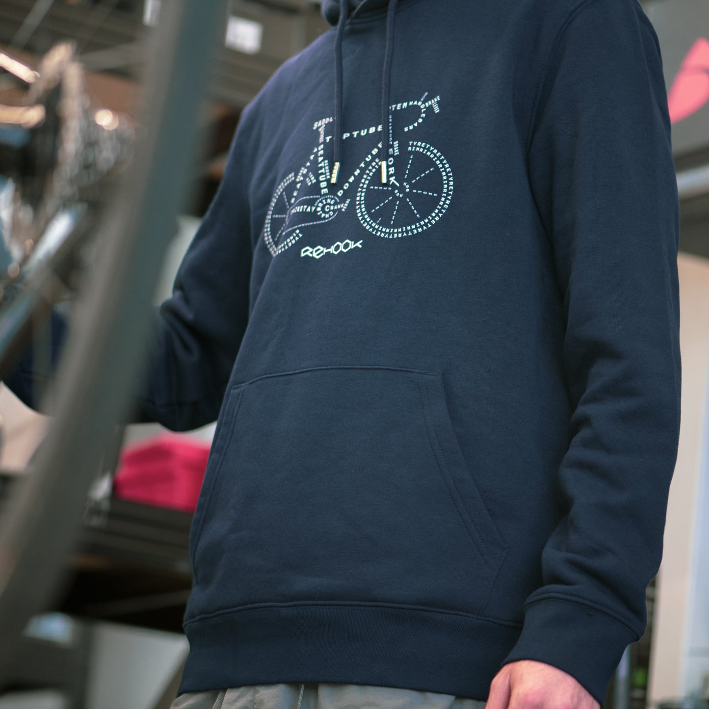 Rehook Know Your Bike Parts Men's Workshop Hoodie