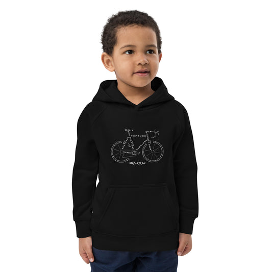 Rehook Know Your Bike Parts Kids Unisex Hoodie - Black