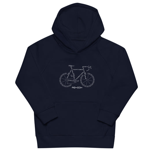 Rehook Know Your Bike Parts Kids Unisex Hoodie - Navy