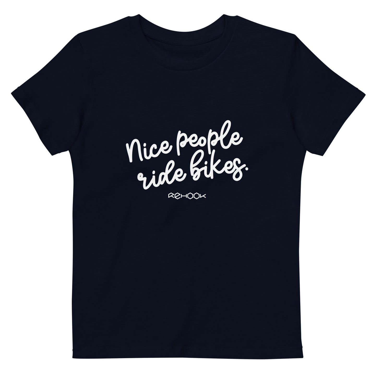 Rehook Nice People Ride Bikes Kids Unisex Tee