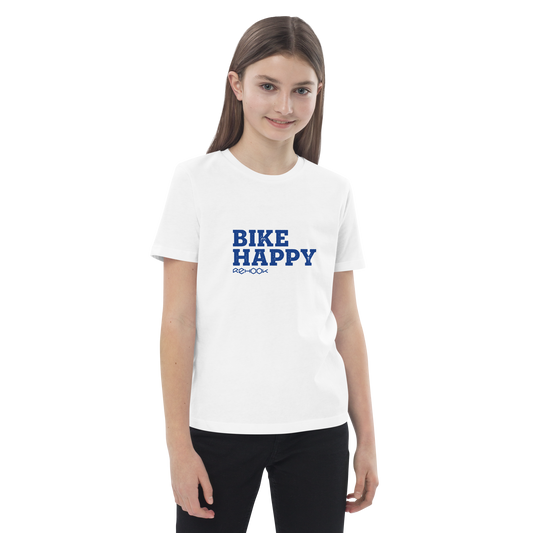 Rehook Bike Happy Kids Unisex Tee - White