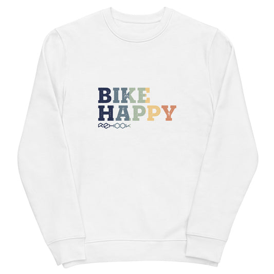 Rehook Bike Happy Pastel Men's Post-Ride Sweatshirt - White