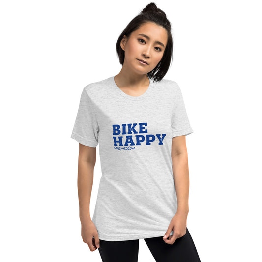 Rehook Bike Happy Women's Tri-Blend Tee - White